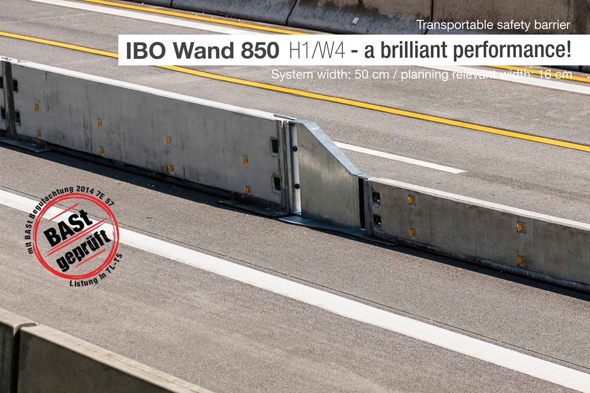 IBO Wand 850 Transportable Schutzeinrichtung H1/W4