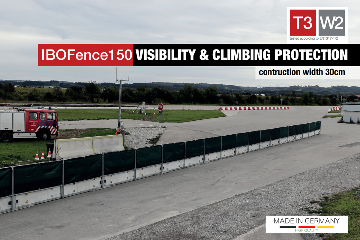 IBO Fence 150 Aufsatz- und Schutzzaun für Betonschutzwände IBO Fence 150 Aufsatz- und Schutzzaun für Betonschutzwände