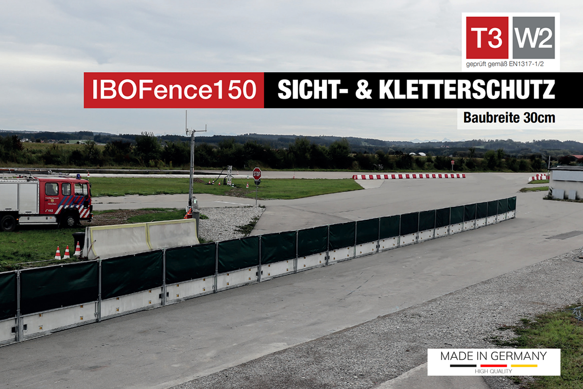 IBO Fence 150 Aufsatz- und Schutzzaun für Betonschutzwände