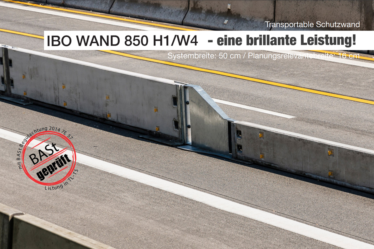 IBO Wand 850 Transportable Schutzeinrichtung H1/W4