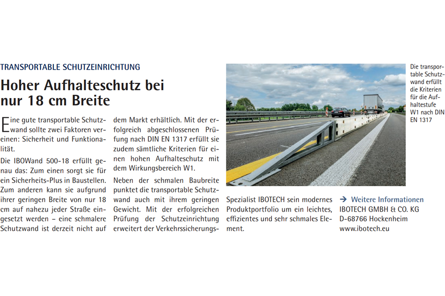 Hoher Aufhalteschutz bei nur 18 cm Breite Hoher Aufhalteschutz bei nur 18 cm Breite