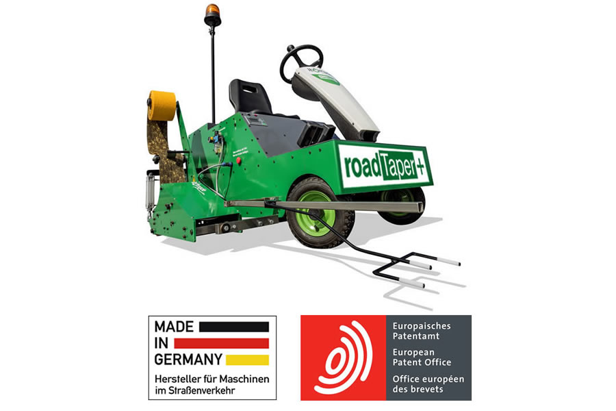 Patent für innovative Markierungsmaschine Road Taper Patent für innovative Markierungsmaschine Road Taper+