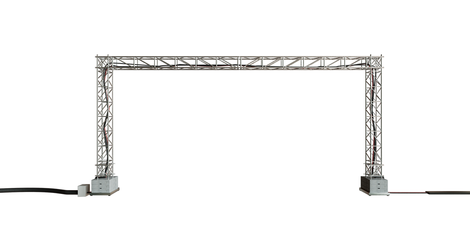 Temporäre Kabelbrücke bild klein