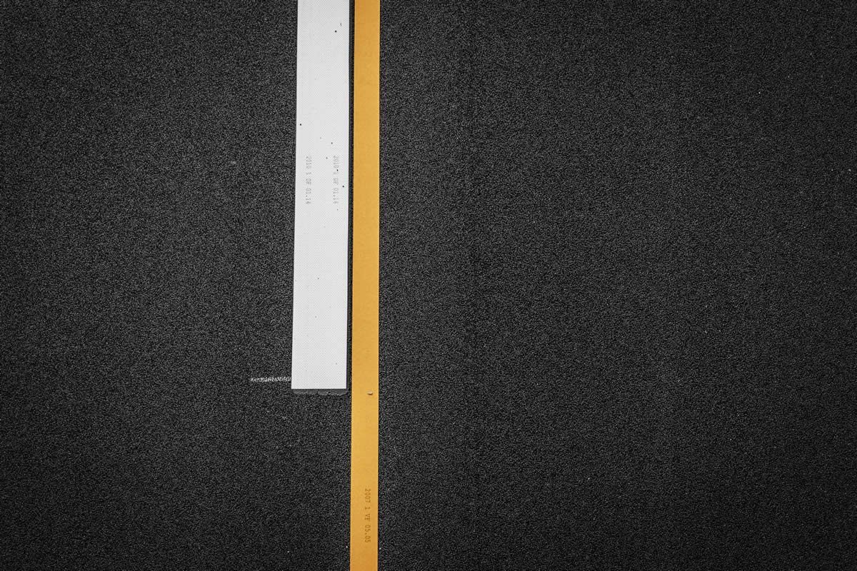 Pavement markings in road work zones