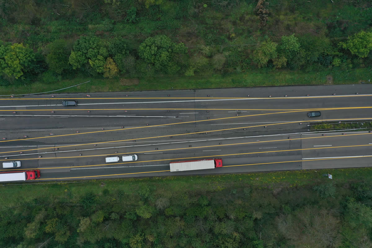 Pavement markings in road work zones