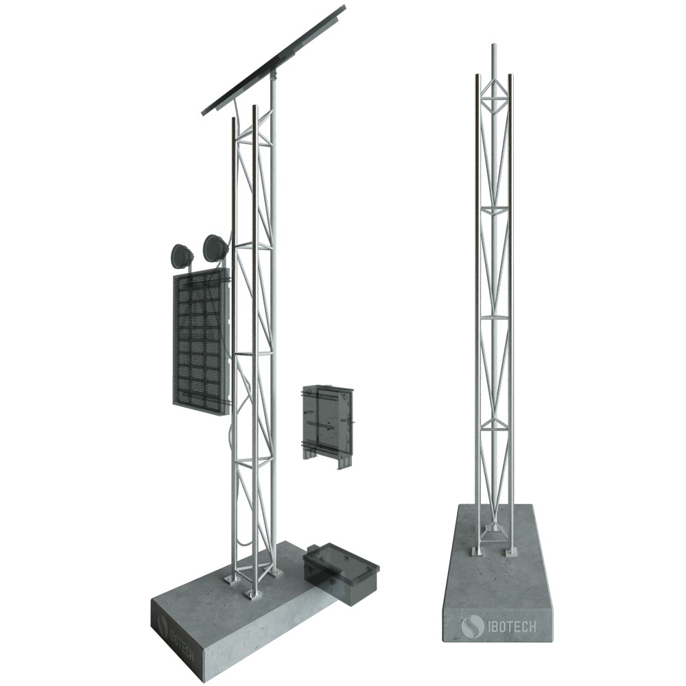 Lattice mast construction system IBO-TriFix