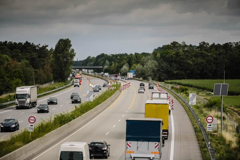 BAB A67, GE zwischen AS Lorsch und AD Viernheim