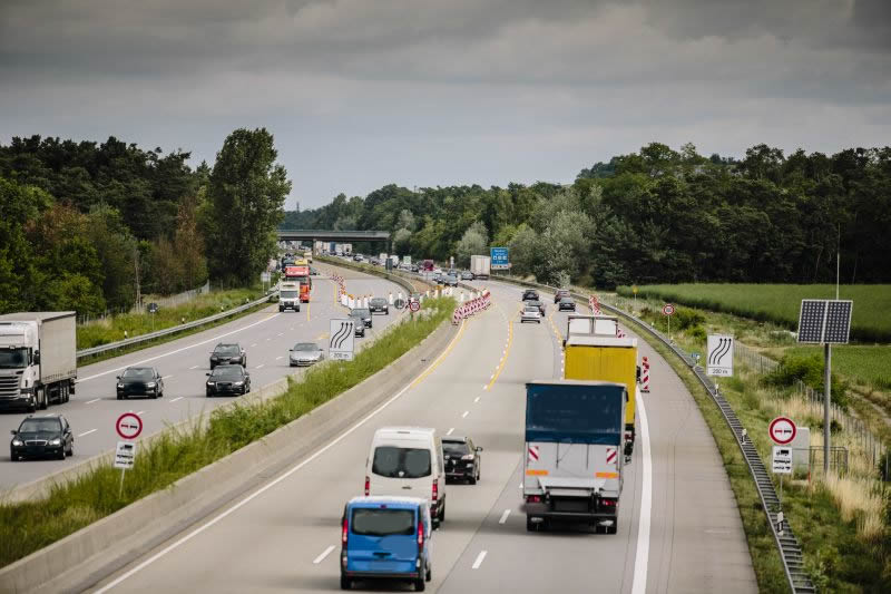 BAB A67, GE zwischen AS Lorsch und AD Viernheim