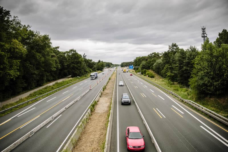 BAB A67, GE zwischen AS Lorsch und AD Viernheim