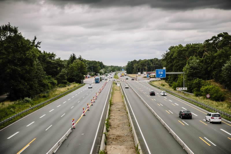 BAB A67, GE zwischen AS Lorsch und AD Viernheim