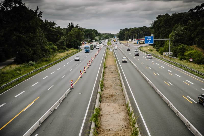 BAB A67, GE zwischen AS Lorsch und AD Viernheim