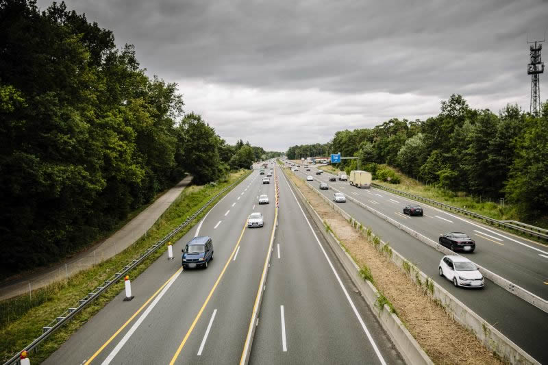 BAB A67, GE zwischen AS Lorsch und AD Viernheim