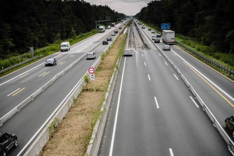 BAB A67, GE zwischen AS Lorsch und AD Viernheim
