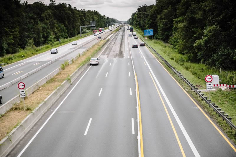 BAB A67, GE zwischen AS Lorsch und AD Viernheim