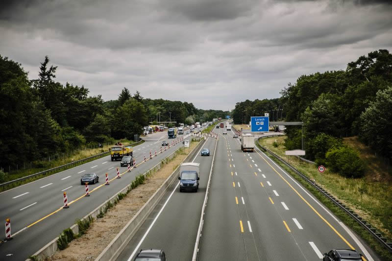 BAB A67, GE zwischen AS Lorsch und AD Viernheim