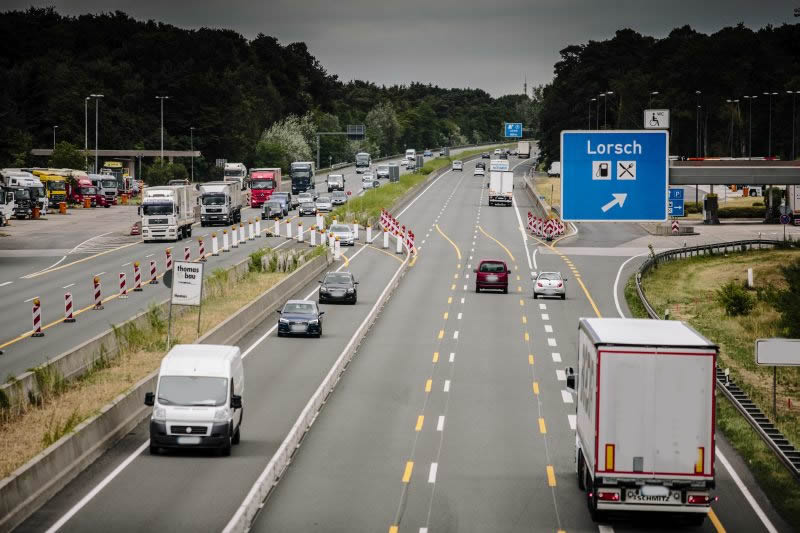 BAB A67, GE zwischen AS Lorsch und AD Viernheim
