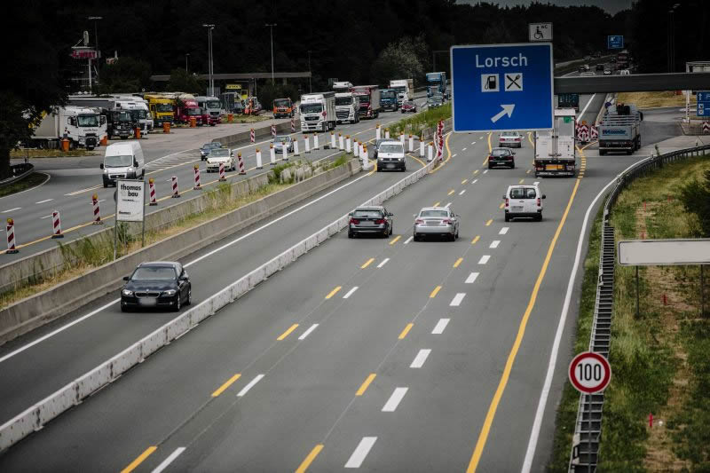 BAB A67, GE zwischen AS Lorsch und AD Viernheim