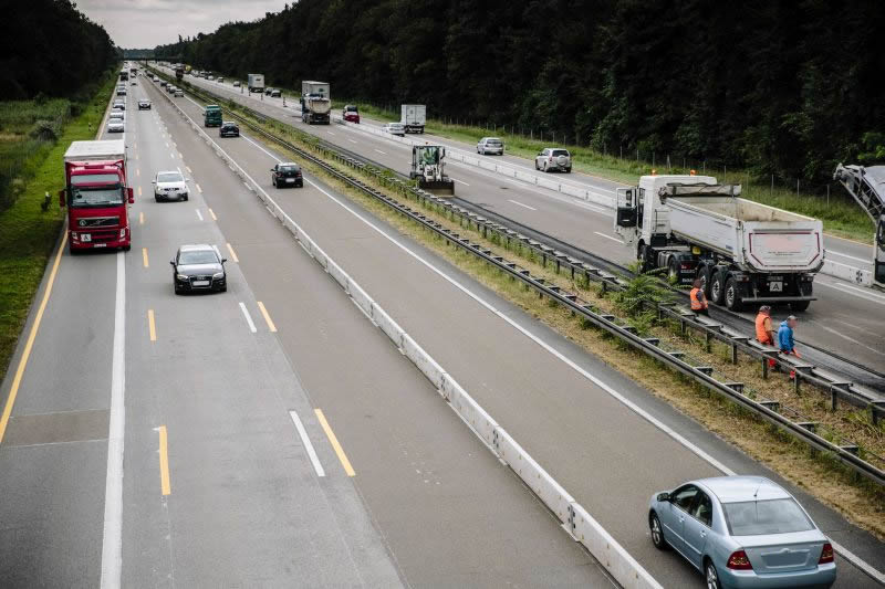 BAB A67, GE zwischen AS Lorsch und AD Viernheim