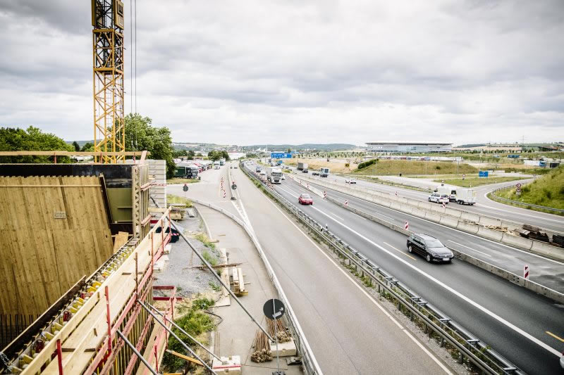 BAB A6, Erweiterung T+R Anlage Kraichgau bei Sinsheim