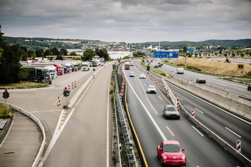 BAB A6, Erweiterung T+R Anlage Kraichgau bei Sinsheim