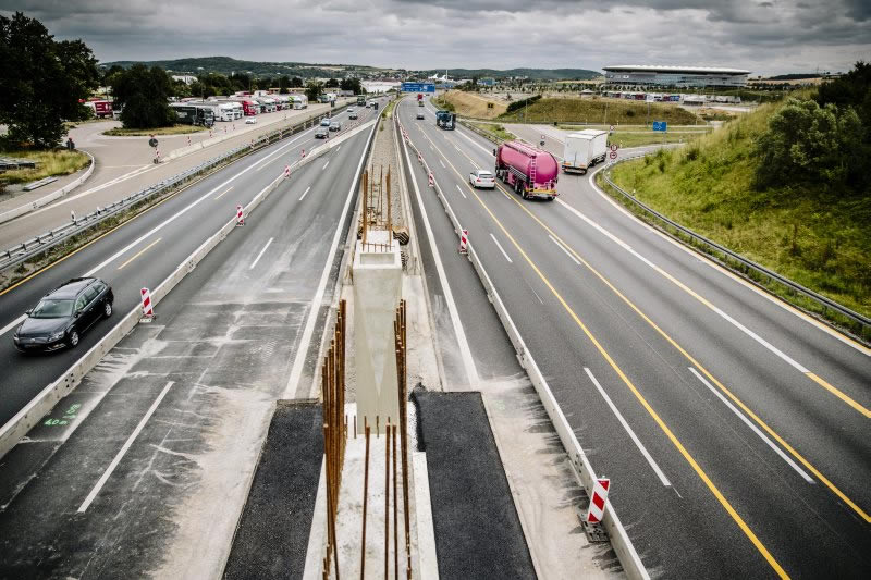 BAB A6, Erweiterung T+R Anlage Kraichgau bei Sinsheim