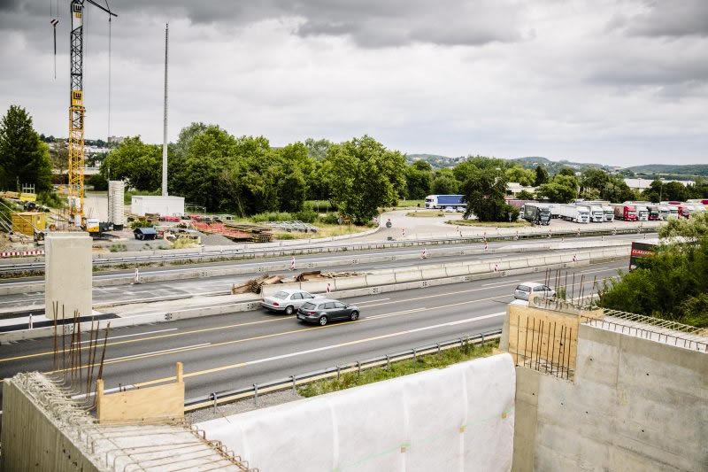 BAB A6, Erweiterung T+R Anlage Kraichgau bei Sinsheim