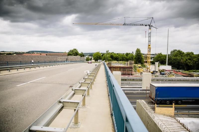 BAB A6, Erweiterung T+R Anlage Kraichgau bei Sinsheim