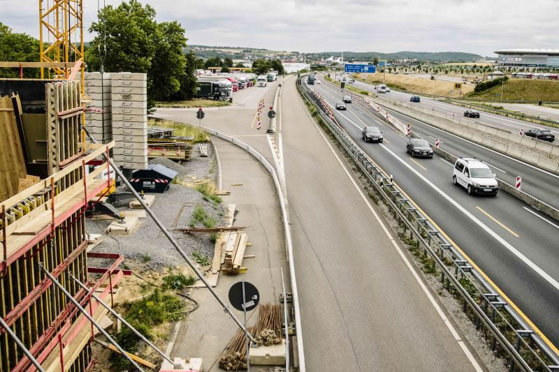 BAB A6, Erweiterung T+R Anlage Kraichgau bei Sinsheim